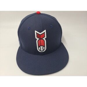 Baseballism Home Run Derby Dropping Bombs Fitted (Seems 7 3/8) Hat Cap Men Blue